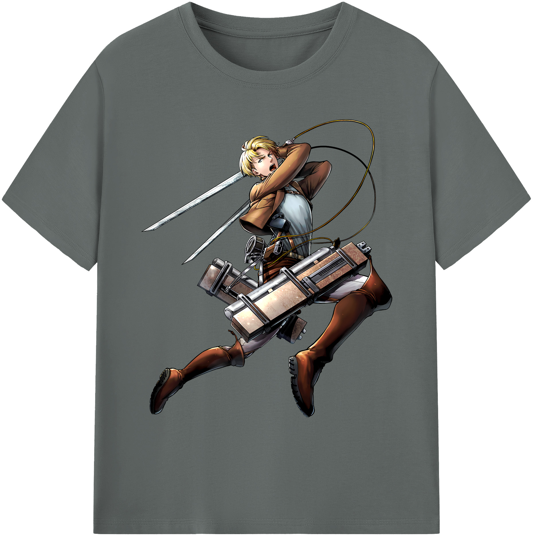 （画像用） 進撃の巨人 Attack on Titan 綿100％ メンズ半袖Tシャツ｜肌触りやわらか＆通気性